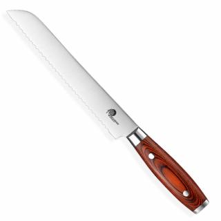 Nôž na pečivo GERMAN PAKKA WOOD 20 cm, hnedá, Dellinger