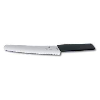 Nôž na pečivo SWISS MODERN 22 cm, čierna, Victorinox