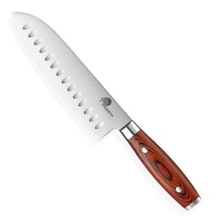 Nôž Santoku GERMAN PAKKA WOOD 18 cm, hnedý, Dellinger