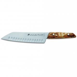 Nôž Santoku VIVUM 18 cm, oceľ, hnedý, F.DICK