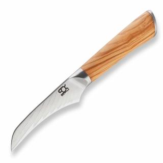 Okrajovací nôž SOK OLIVE SUNSHINE DAMASCUS, 8 cm, Dellinger