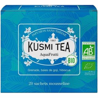 Ovocný čaj AQUAFRUTTI, 20 mušelínových čajových vrecúšok, Kusmi Tea