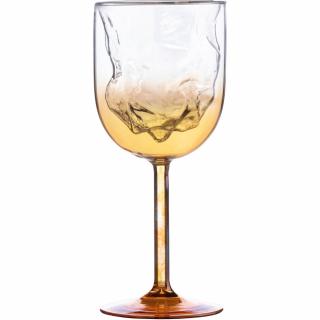 Pohár na víno COSMIC DINER METEORITE 20 cm, žltý, Seletti