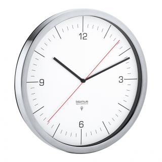 Rádiom riadené nástenné hodiny RONO ⌀ 24 cm, biele, Blomus