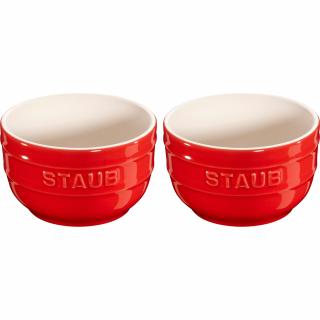 Ramekin 9 cm, sada 2 kusov, červená farba, keramika, Staub