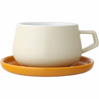 Šálka na čaj s podšálkou ELLA CLASSIC, 250 ml, žltá, Viva Scandinavia