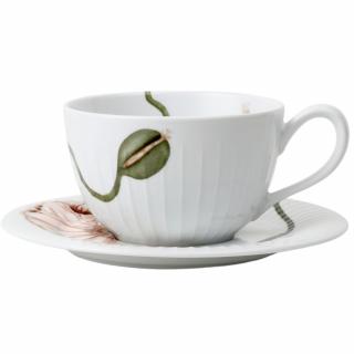 Šálka na čaj s podšálkou HAMMERSHOI POPPY, 380 ml, biela, Kähler