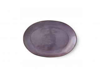 Servírovací tanier 36 x 25 cm, čierna/fialová, Bitz