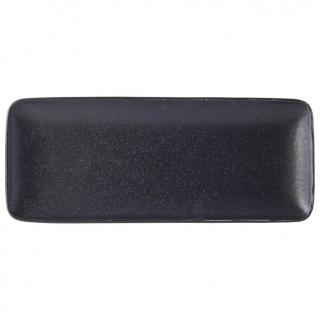 Servírovací tanier BB BLACK 29,5 x 12 cm, obdĺžnik, čierny, MIJ