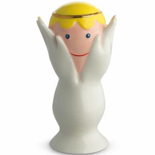 Vianočná figúrka ANGELO MIRACOLO 9 cm, biela, porcelán, Alessi