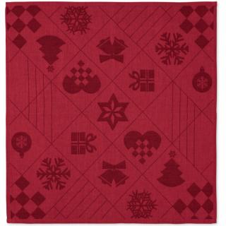 Vianočné obrúsky NATALE, sada 4 ks, 45 x 45 cm, červené, Rosendahl