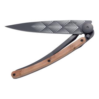 Vreckový nôž TATTOO ART DECO 37 g, čierny, jalovcové drevo, deejo