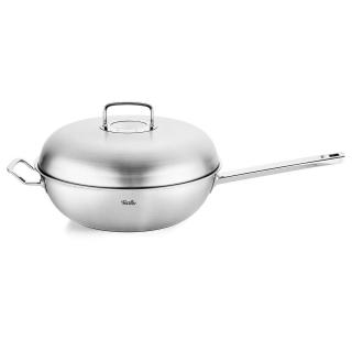 Wok ORIGINAL PROFI 32 cm, strieborná farba, nerezová oceľ, Fissler