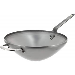 Wok panvica s plochým dnom MINERAL B 28 cm, oceľ, de Buyer