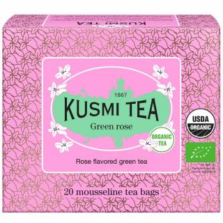 Zelený čaj ROSE, 20 vrecúšok čaju, Kusmi Tea
