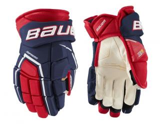 Hokejové rukavice BAUER S21 SUPREME 3S PRO Senior Zvoliť: 14  Navy Red White