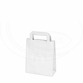 Papierové tašky 18x8x22 cm biele (50 ks) (Bio Tašky)