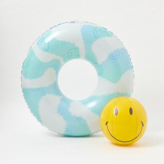 Set nafukovacieho kruhu a lopty Sunnylife Smiley
