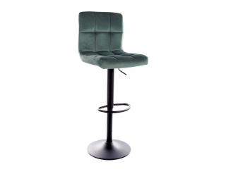 Barová stolička C105 VELVET - zelená