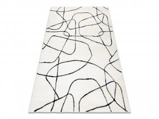 Béžovo-čierny abstraktný koberec Morty II Rozmer: 80x150 cm