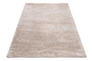Béžový plyšový jednofarebný koberec Chevron Rozmer: 160x220 cm