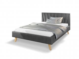 Čalúnená jednolôžková posteľ 120x200 Heaven - šedá