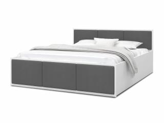 Čalúnená jednolôžková posteľ s úložným priestorom Dolly - biela/grafit 120