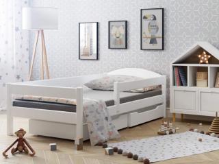 Detská posteľ Lipa s úložným boxom - biela max. 150 kg Rozmer: 160x80