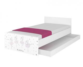 Detská posteľ s úložným priestorom Ballerina - biela Rozmer: 160x80