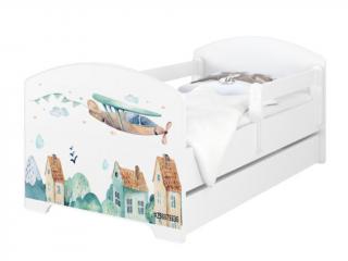 Detská posteľ s úložným priestorom Lietadlá Rozmer: 140x70