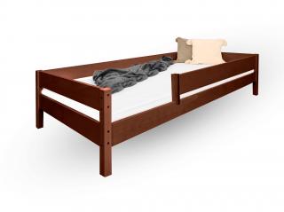 Detská posteľ so zábranou Mix - palisander Rozmer: 140x70