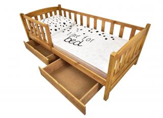 Detská posteľ so zábranou Oľga 2 - dub Rozmer: 180x80