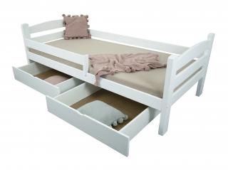 Detská posteľ so zábranou Oľga 5 90x200 - biela