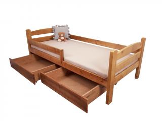 Detská posteľ so zábranou Oľga 5 90x200 - dub