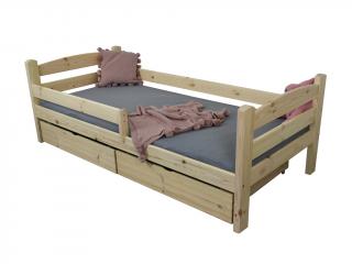 Detská posteľ so zábranou Oľga 5 90x200 - prírodná