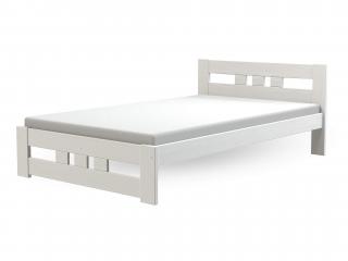 Drevená jednolôžková posteľ 120x200 Roma - biela