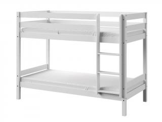 Drevená poschodová posteľ s roštami Olaf 190x90 - biela