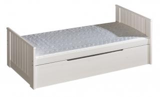Drevená posteľ s prístelkou Tomi 90x200 - biela