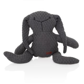 Handmade pletená hračka pre deti Zajac - šedá