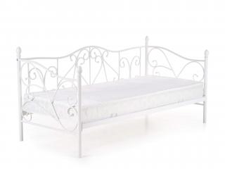 Jednolôžková kovová posteľ Sumatra - biela