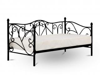 Jednolôžková kovová posteľ Sumatra - čierna