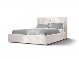 Manželská posteľ s vysokým čelom DENVER - krémová Rozmer: 140x200