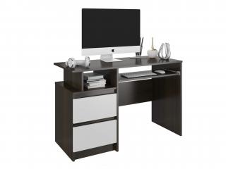 Písací stôl Cali N-7 - wenge / biela