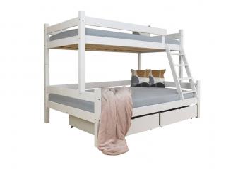Poschodová posteľ s úložným priestorom Petra 6 200x120x90 - biela