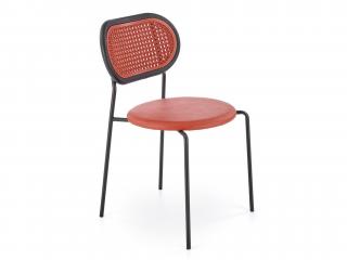 Retro jedálenská stolička K524 - červená
