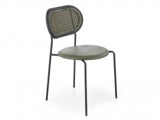 Retro jedálenská stolička K524 - zelená