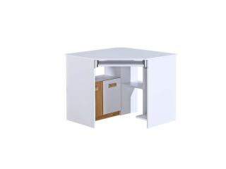 Rohový písací stôl LORENTO L11 - biela
