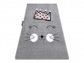 Sivý detský koberec Happy Cat Rozmer: 200x290 cm