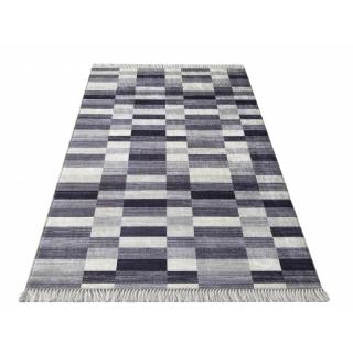 Sivý vzorovaný koberec Blak 01 Rozmer: 160x220 cm