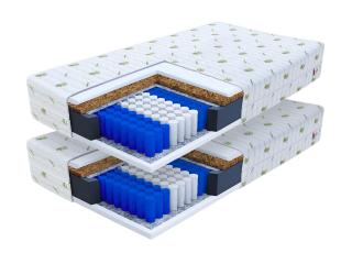Taštičkový pružinový matrac Hunt 90x200 s kokosom (2ks) 1+1